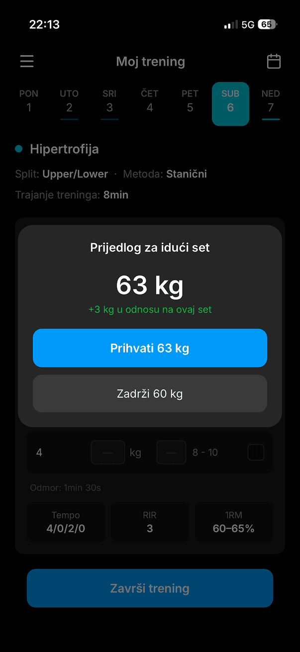 Unos rezultata 2